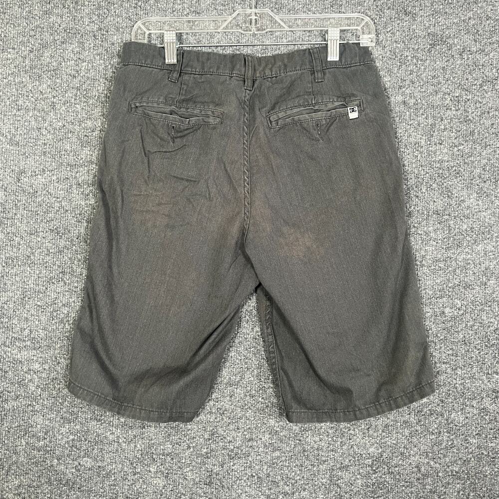 DC Shorts Mens 29 Gray Chino Flat Front Casual Pockets Grunge Flaw - Picture 7 of 9